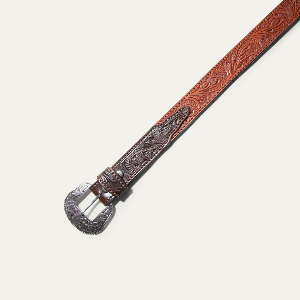 Hand-Tooled Western Billet Belt