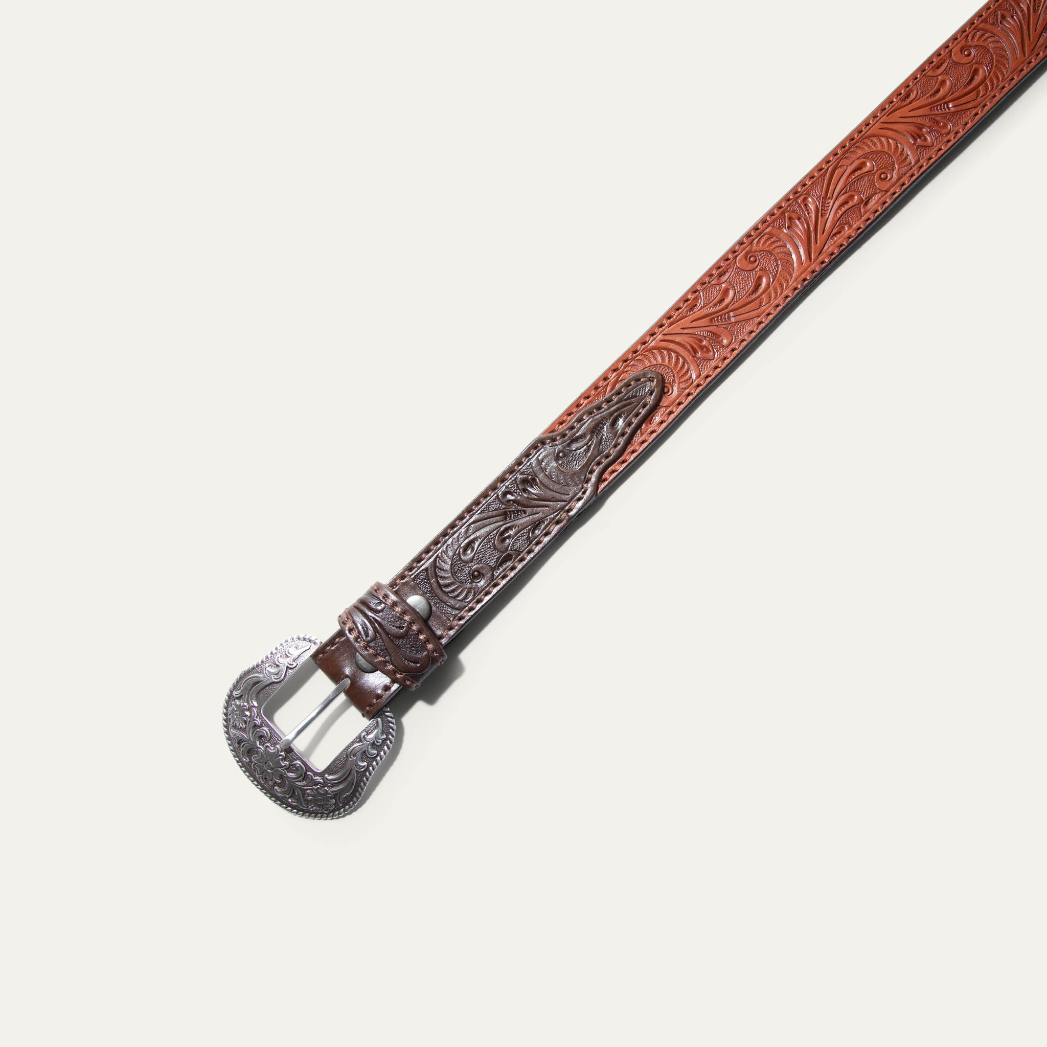 Hand-Tooled Western Billet Belt