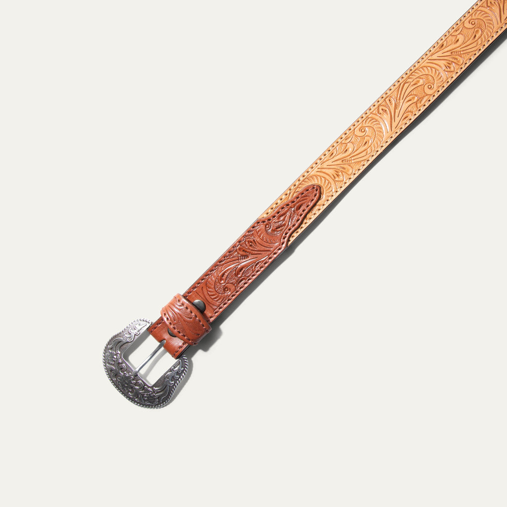 Hand-Tooled Western Billet Belt