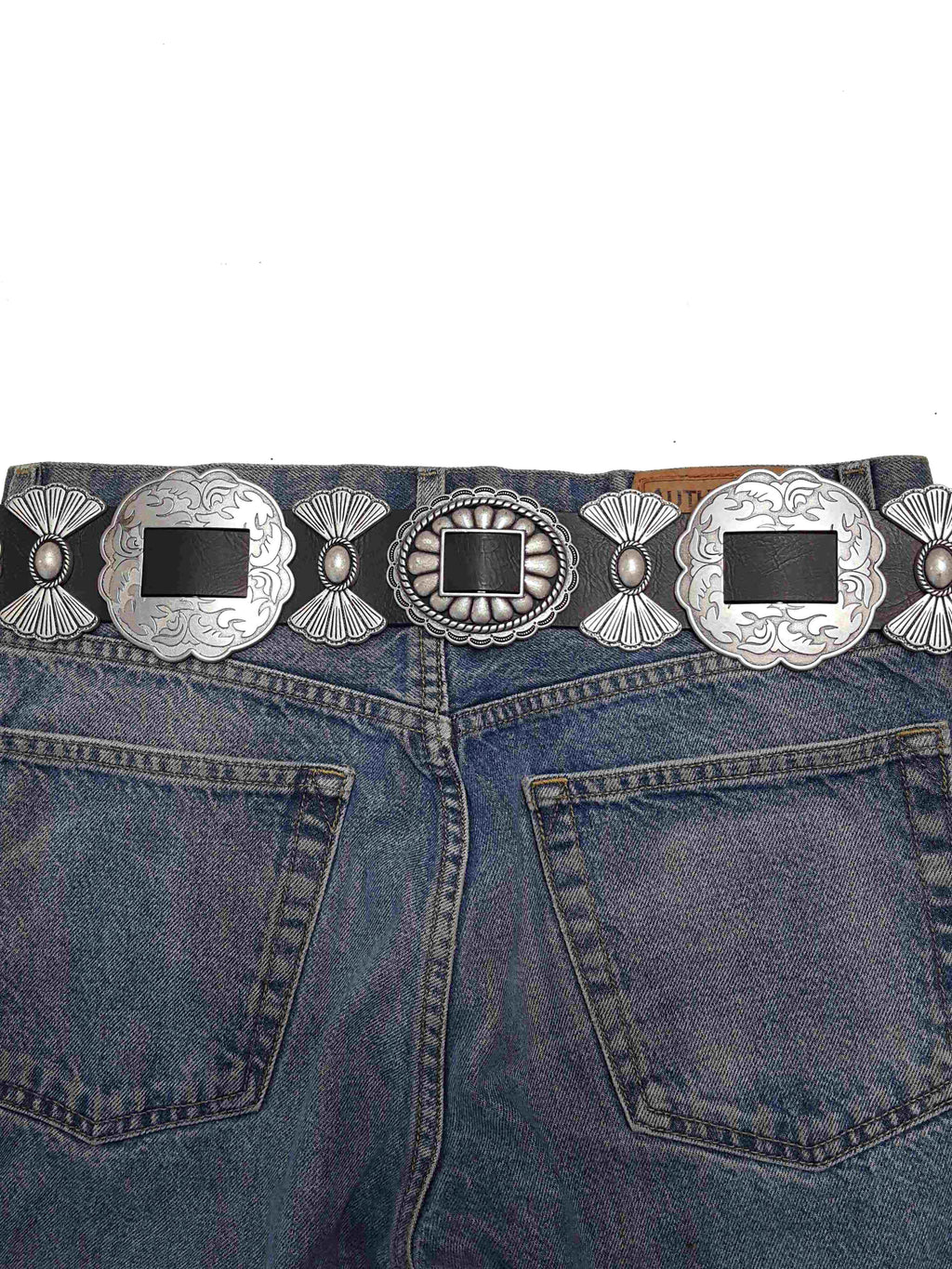 Fully Packed Concho Wide Western Belt — 2-Inch Width with 9 Conchos