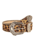 Leopard Gold Beaded Western Belt