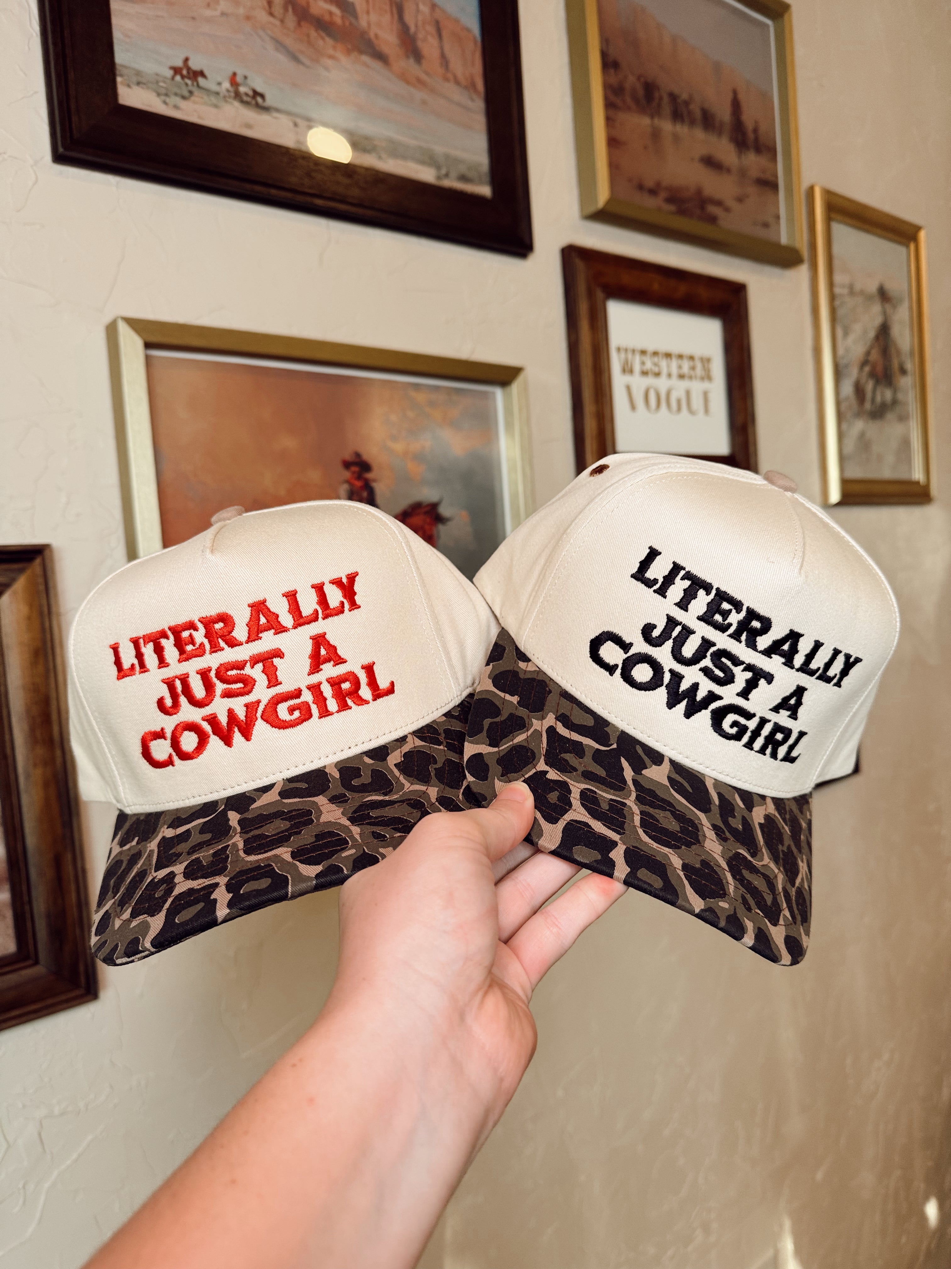 The Just a Cowgirl Baseball Cap in Black