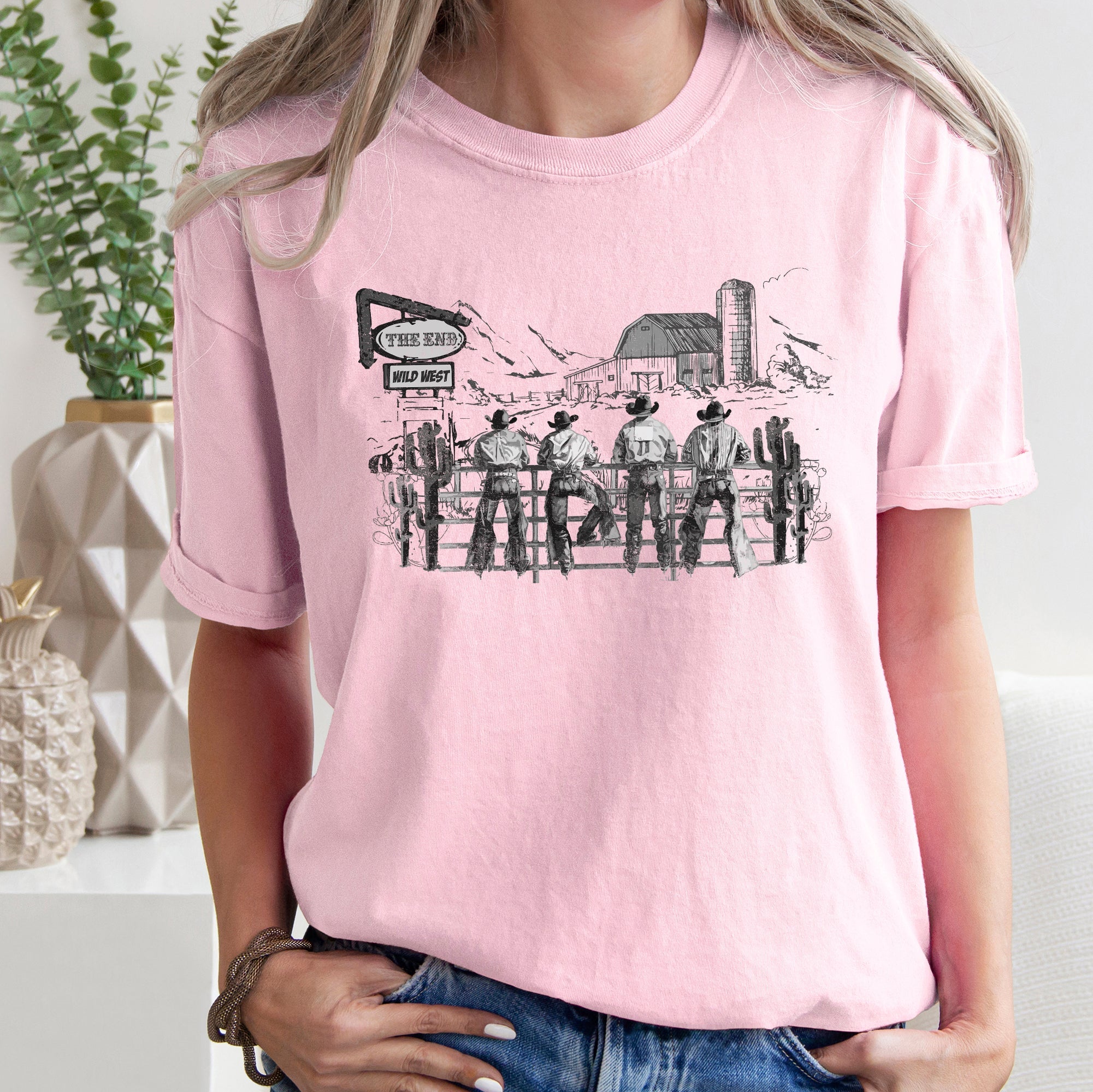 Cowboys Ranch Cowgirls Western Country Heritage Rodeo Life Vintage Rustic Americana Pride Comfort Colors Tee