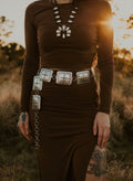 Western Metal Concho Chain Belt