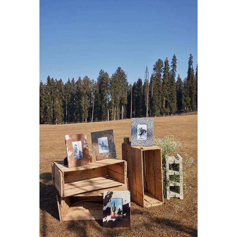 Cactos Photo Frame with Hairon Wood for Home Decor