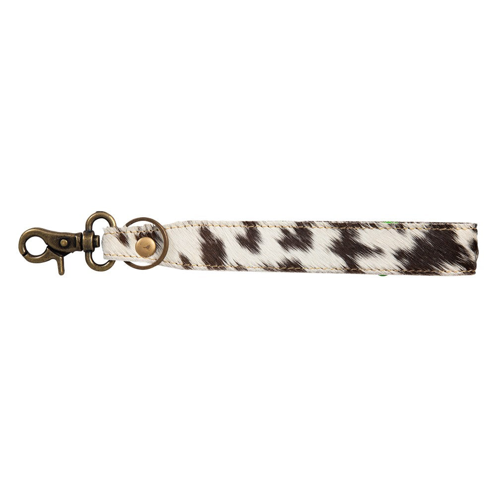 DASOTA KEY FOB WITH HAIRON HIDE LEAHTER