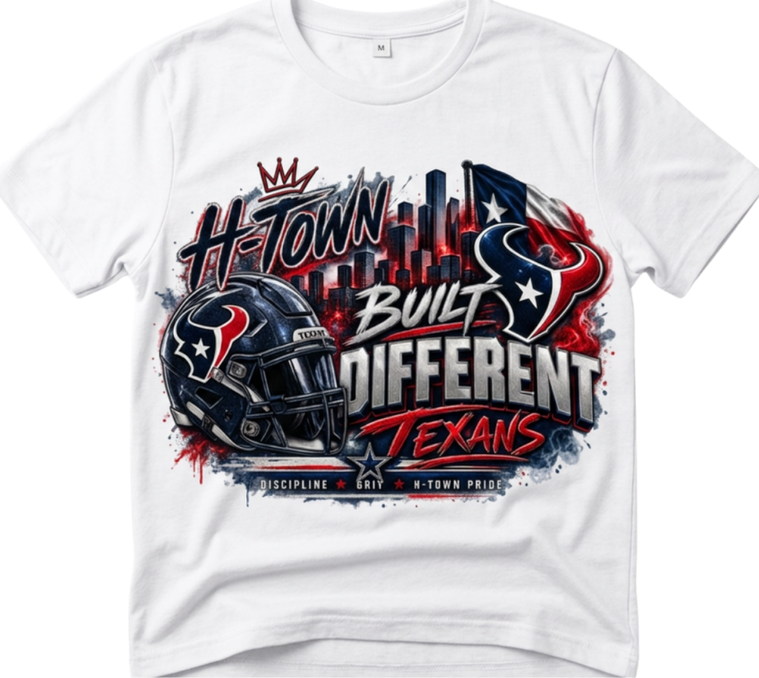 H-Town Built Different Texans DTF Transfer