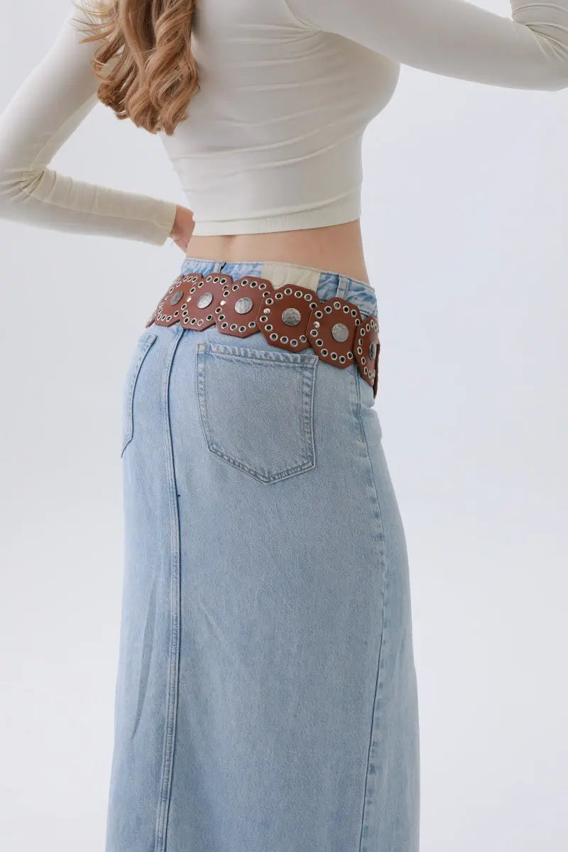 Classic Western Leather Belt – Vintage Cowboy Style ⚜️🤠