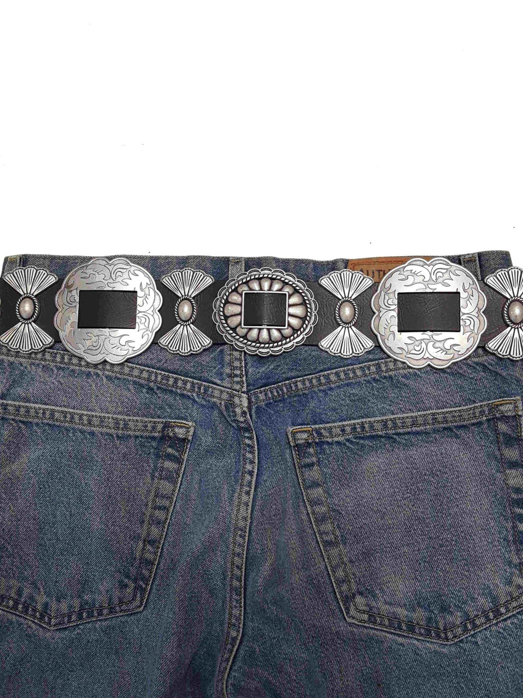 Fully Packed Concho Wide Western Belt — 2-Inch Width with 9 Conchos
