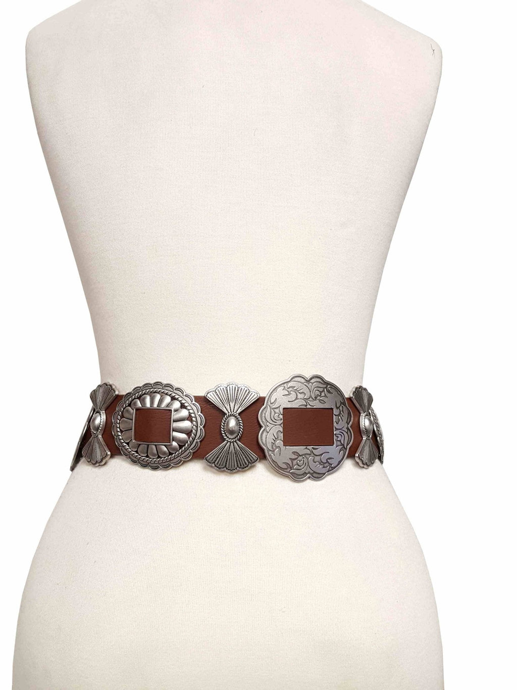 Fully Packed Concho Wide Western Belt — 2-Inch Width with 9 Conchos