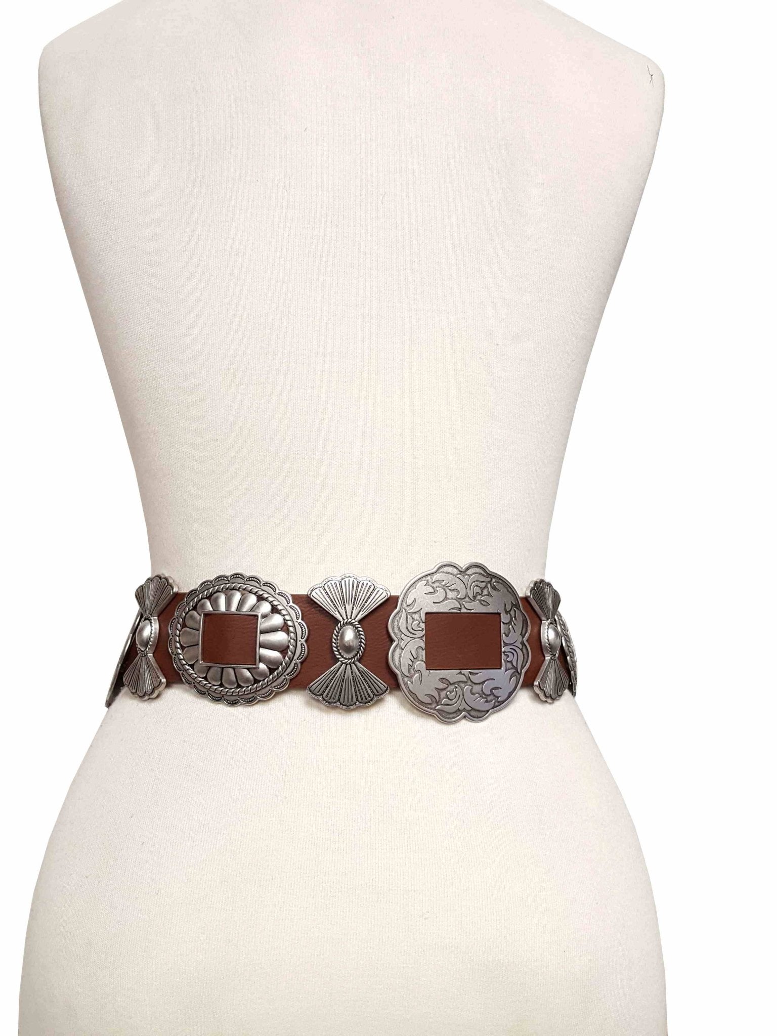 Fully Packed Concho Wide Western Belt — 2-Inch Width with 9 Conchos
