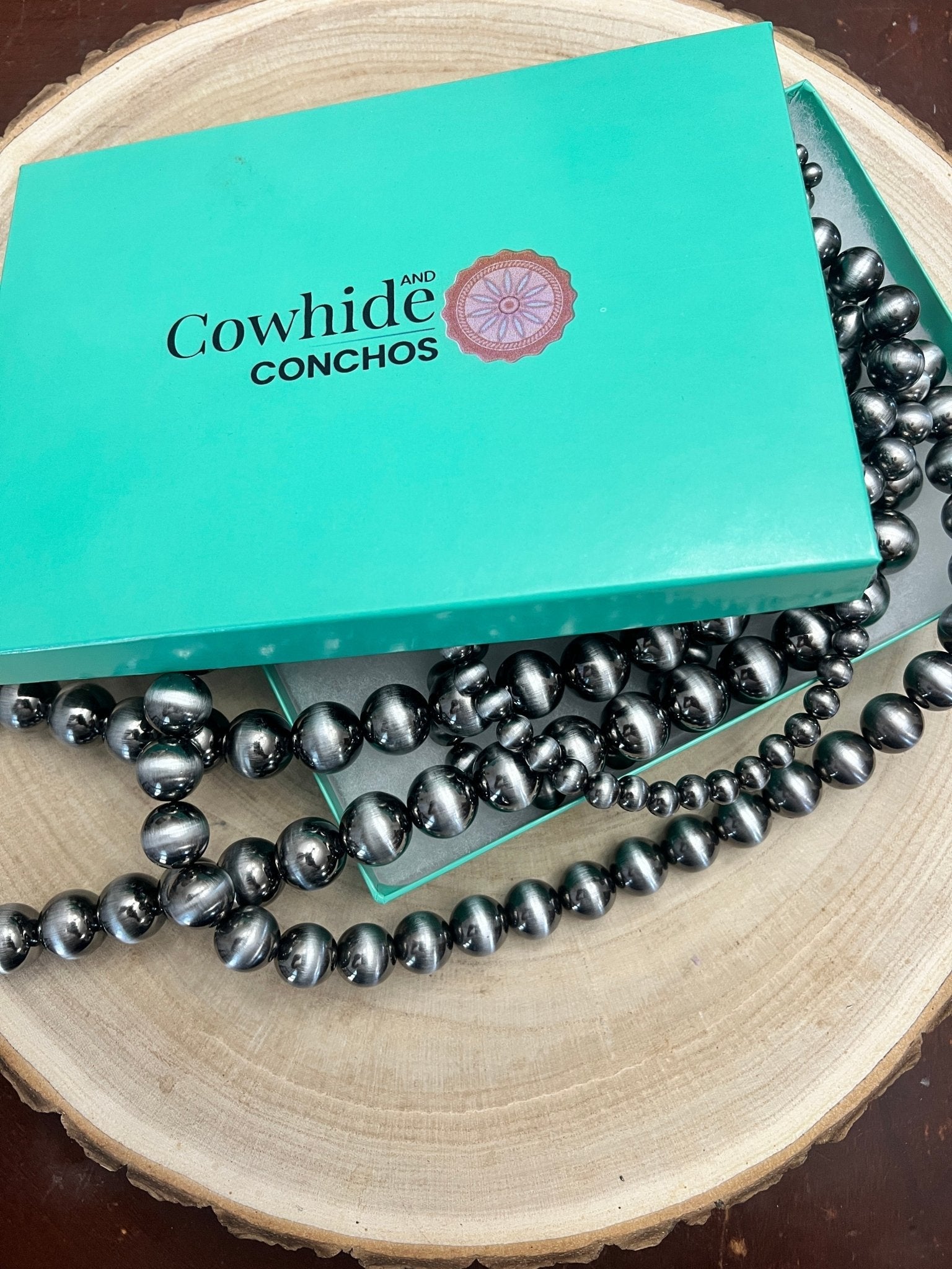 Western Six-Row Faux Sterling Pearl Statement Necklace — Single-Clasp Layered Set
